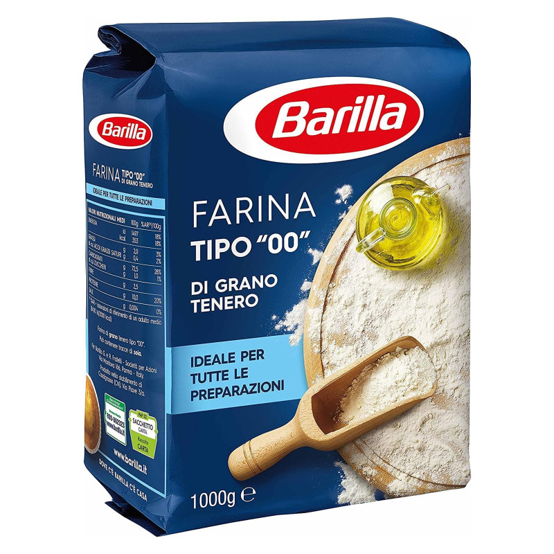 Farina Barilla di Grano Tenero - 1 KG - Tipo "00"