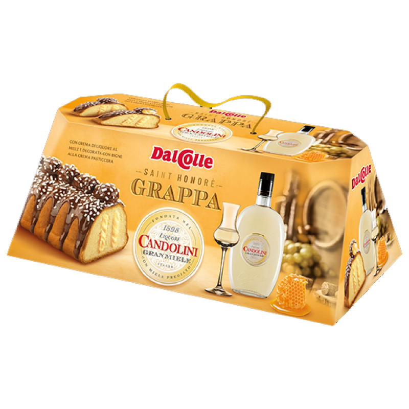 Panettone Dal Colle - Saint Honore' Grappa al Miele Condolini - Crema - 750 gr