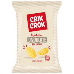 Busta Patatine Crik Crok - Le Patatine Ondulate - Classiche - 16...