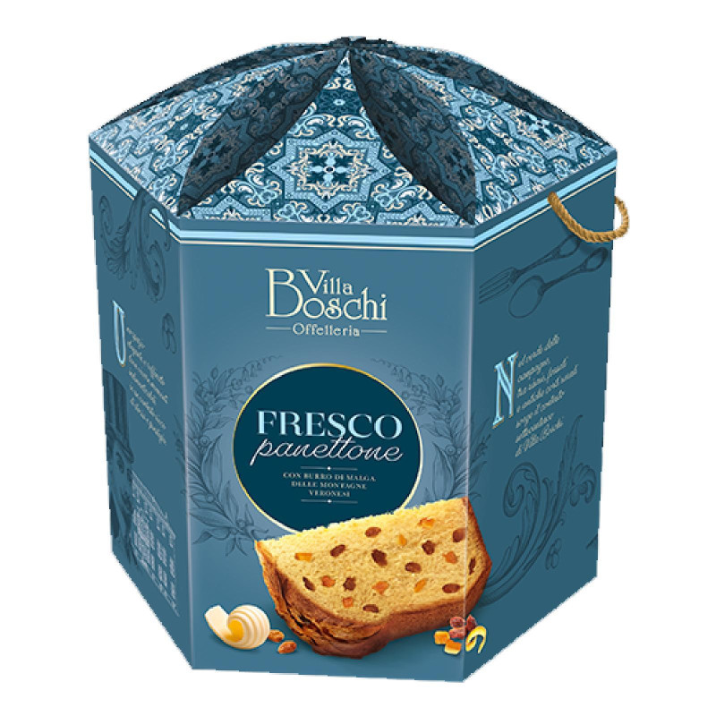 Panettone Magnum - Villa Boschi - Con Canditi e Uvetta - 3 kg