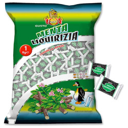 Caramelle Ripiene Finazzi - Gusto Menta Liquirizia - 1 Kg