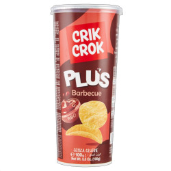 Tubo Patatine Crik Crok - Plus - Barbecue -100gr