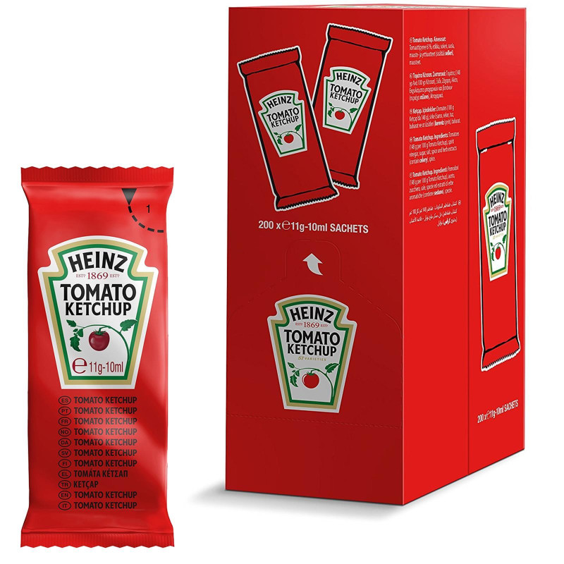 Ketchup Heinz - Monoporzione - 10 ml - 200 Pezzi