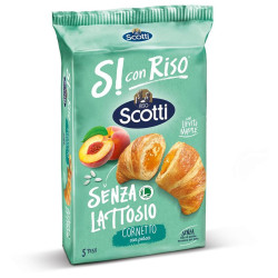 Cornetto Riso Scotti alla Pesca - 5 pz Senza Lattosio