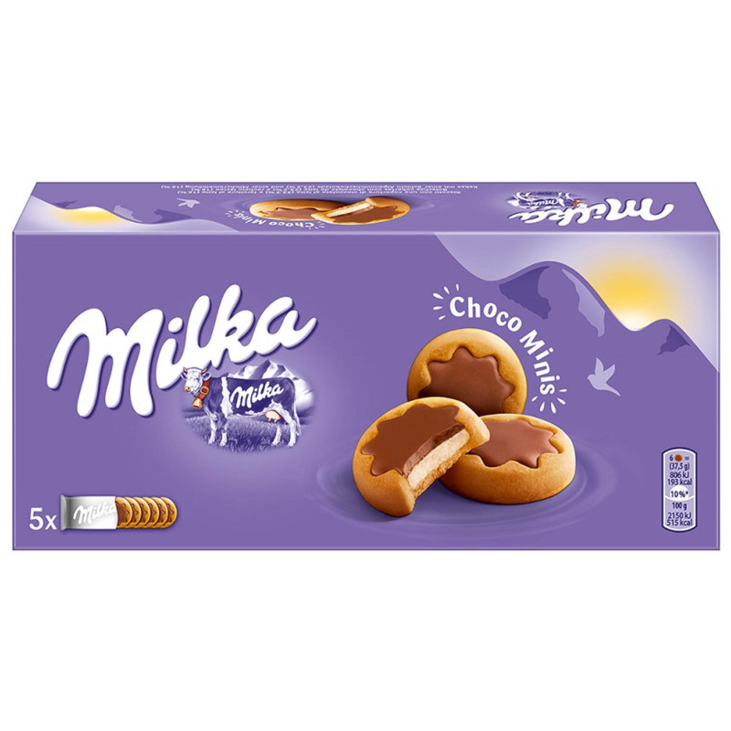 Biscotti Milka Choco Minis - 185 gr Cioccolato Latte