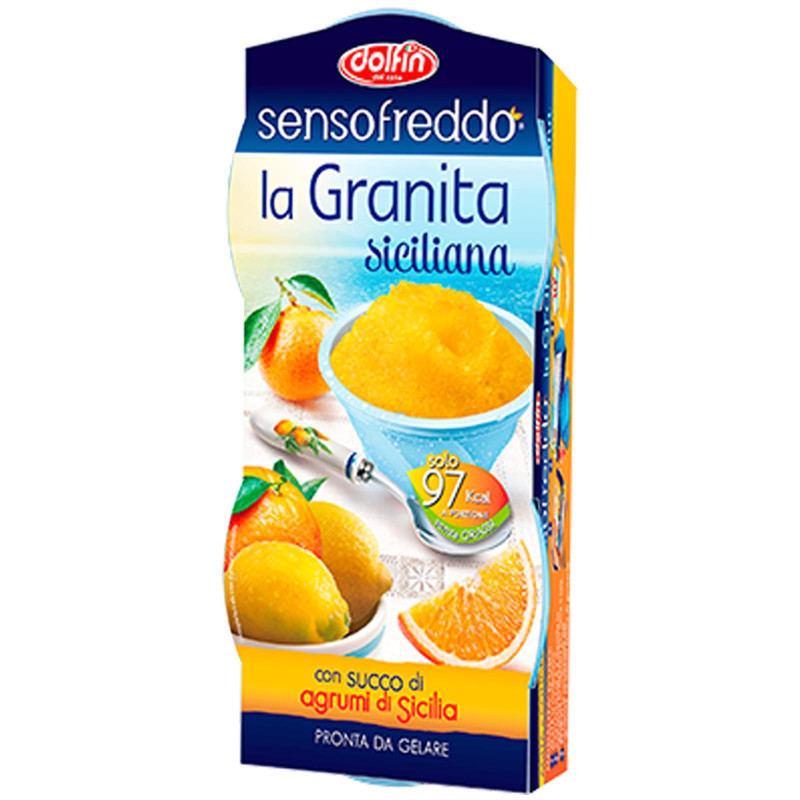 La Granita Siciliana Dolfin Sensofreddo - Con Succo di Agrumi di Sicilia 2x100 ml 