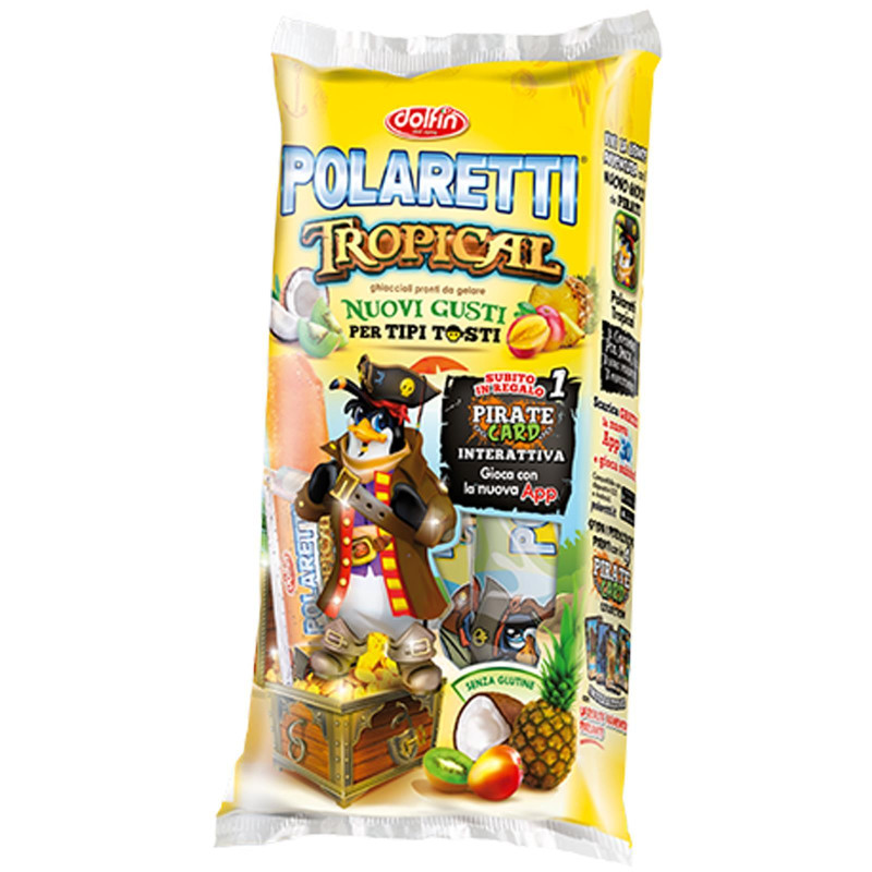 Polaretti Tropical - 10 Ghiaccioli alla Frutta da 40 ml