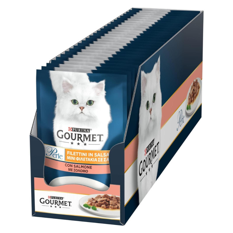 Purina Gourmet - Le Perle per Gatti - Salmone - 85 gr - 26 Pezzi