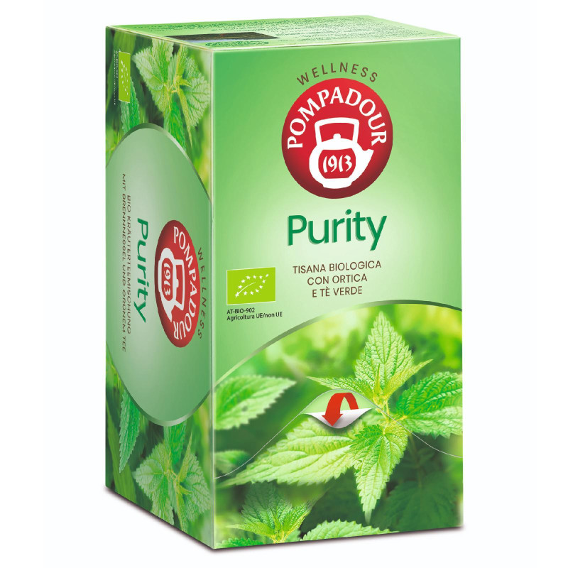 Tisana Biologica Pompadour - Purity - Ortica e Te' Verde - 20 Filtri - 32g