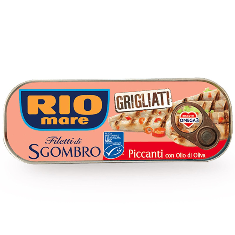 Filetti di Sgombro Grigliati Piccanti con Olio di Oliva - 120 gr - Rio Mare