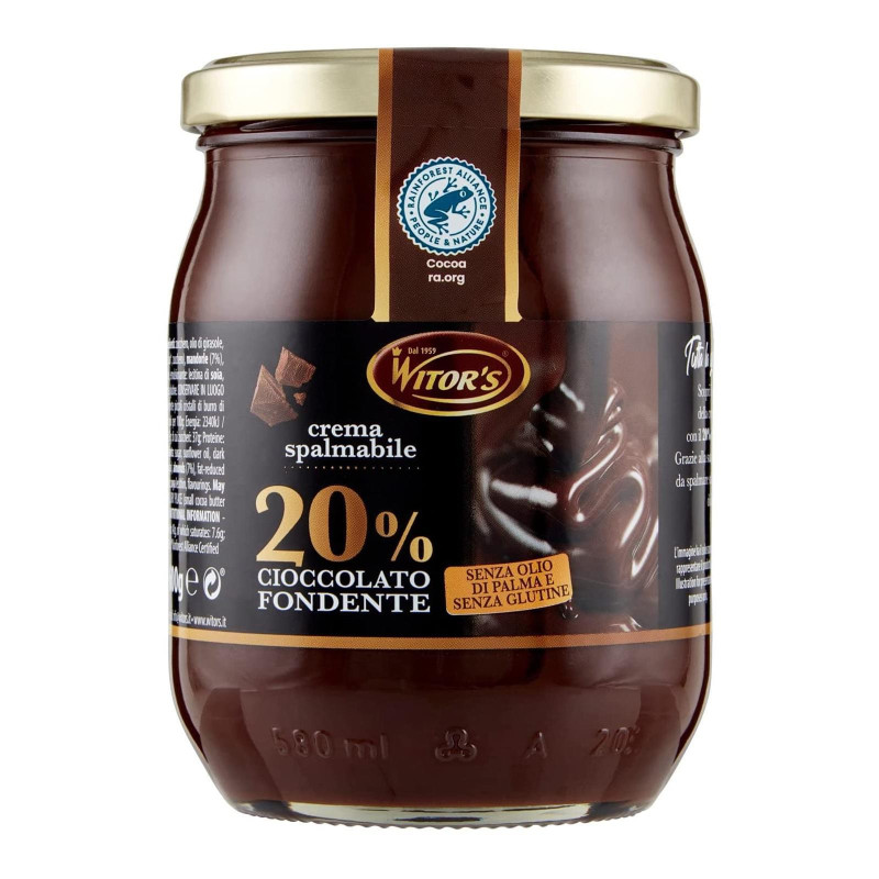 Crema Spalmabile - Witor's La Fondente Barattolo 600 Gr - Senza Glutine