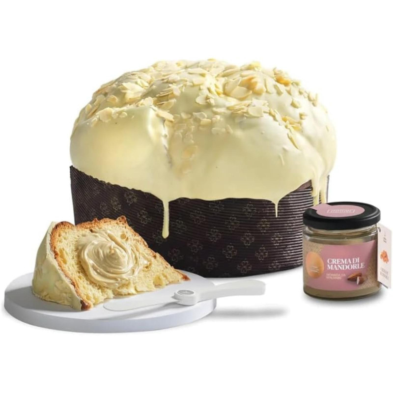 Panettone Oro Bianco - Fiasconaro - Panettone Con Crema di Mandorle - 1 Kg