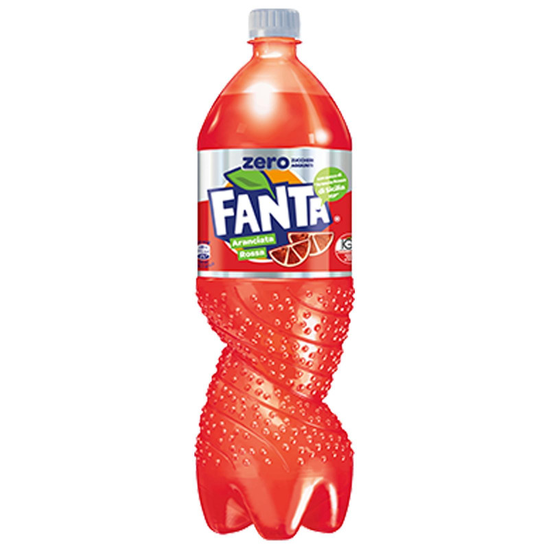 Bibita Frizzante - Fanta Aranciata Rossa Zero - 6 Bottiglie da 1,5 Litri