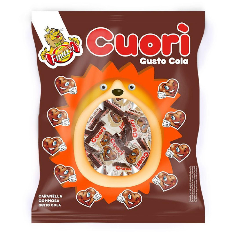 Caramelle Gommose Finazzi - Cuori Gusto Cola - Busta da 200 gr