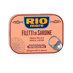 Filetti di Sardine all' Olio di Oliva con Peperoncino - 105 gr -...