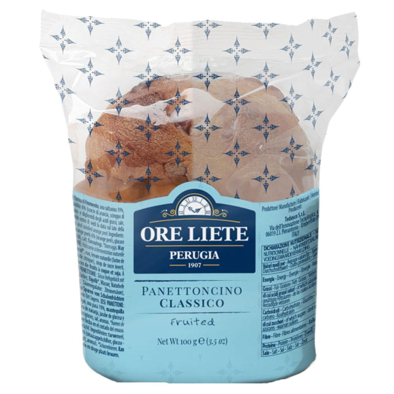 Mini Panettone - Ore Liete Perugia - Panettoncino Classico - In Flow Pack - 24 x 100 g