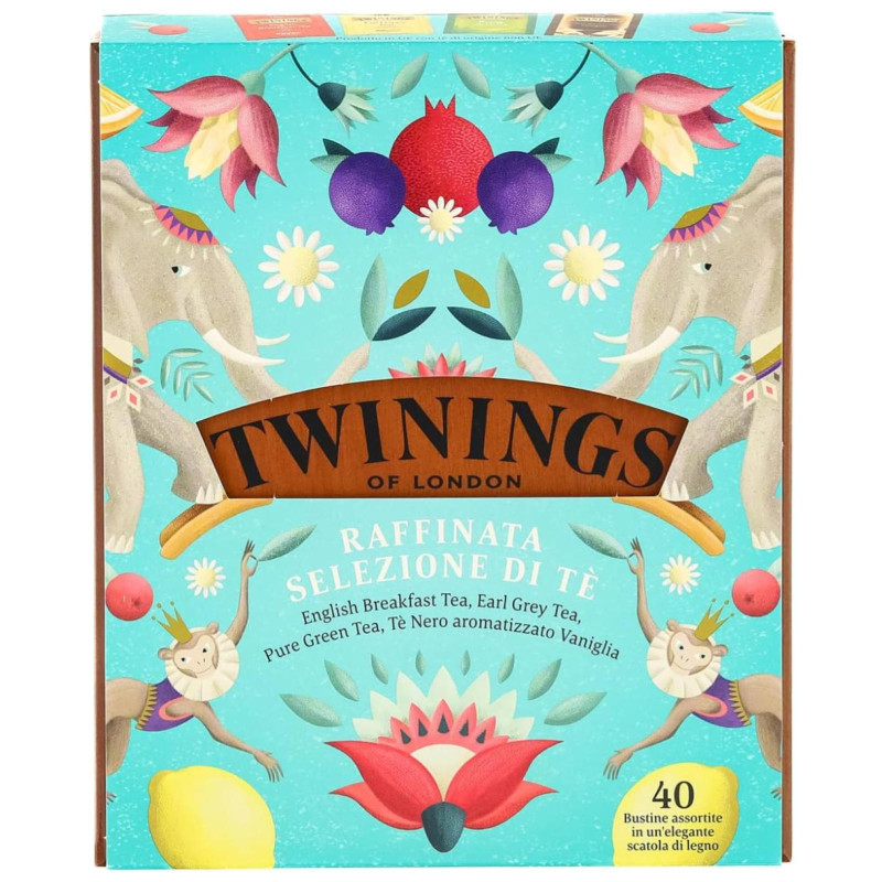 Te' Twinings - Selection Mista - Confezione Regalo in Legno - 40 Filtri