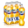 Bibita Frizzante - Fanta Aranciata Zero - 6 Bottiglie da 1,5 Litri