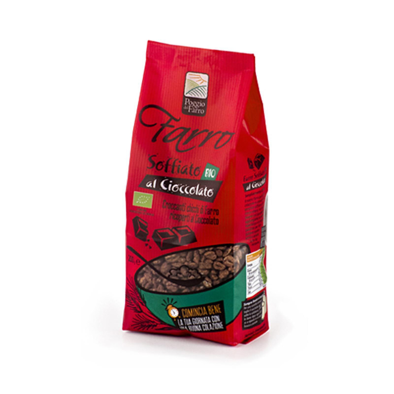 Farro soffiato BIO al cioccolato - Poggio Del Farro - 200 gr