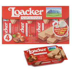 Biscotti Wafer Loacker - Classic Napolitaner - 4 Snack da 45 gr