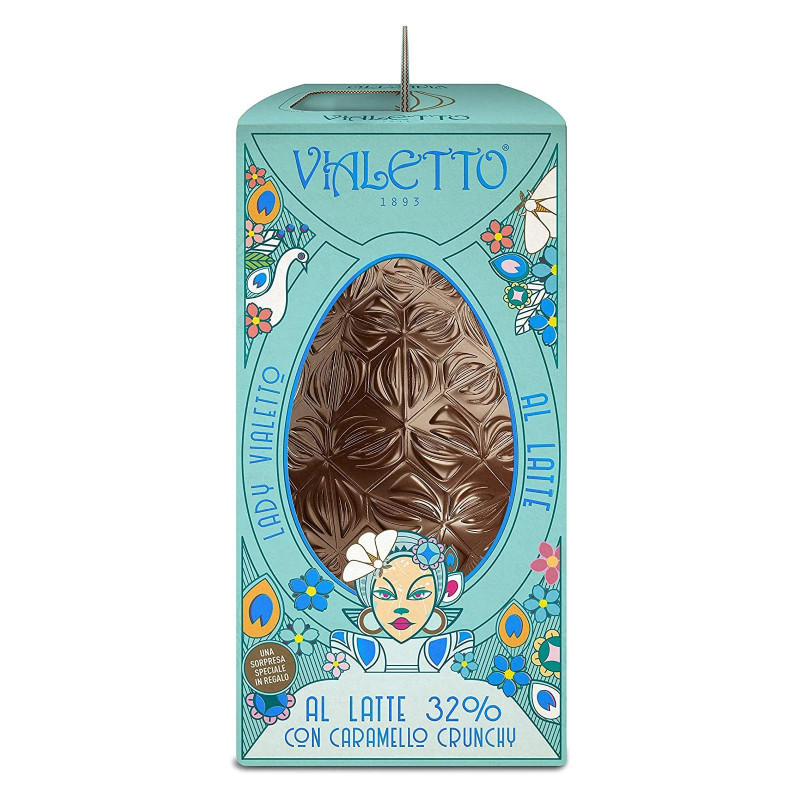 Uovo di Cioccolato - Vialetto - Lady Vialetto - Cioccolato al Latte 32% - 300 g