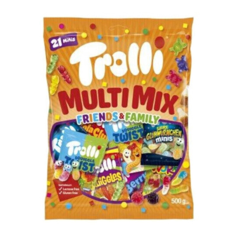 Caramelle Gommose - Trolli - Multi Mix - Friends e Family - Busta da 500 g 