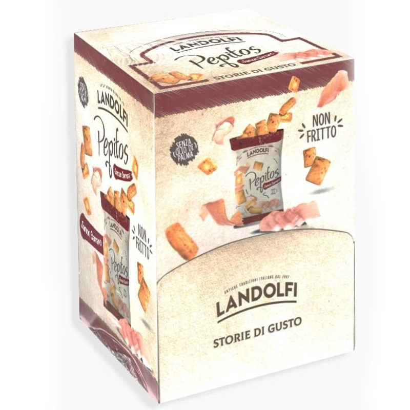 Snack Crostini - Landolfi - Pepitos Jamon Serrano - Expo da 25 x 30 g