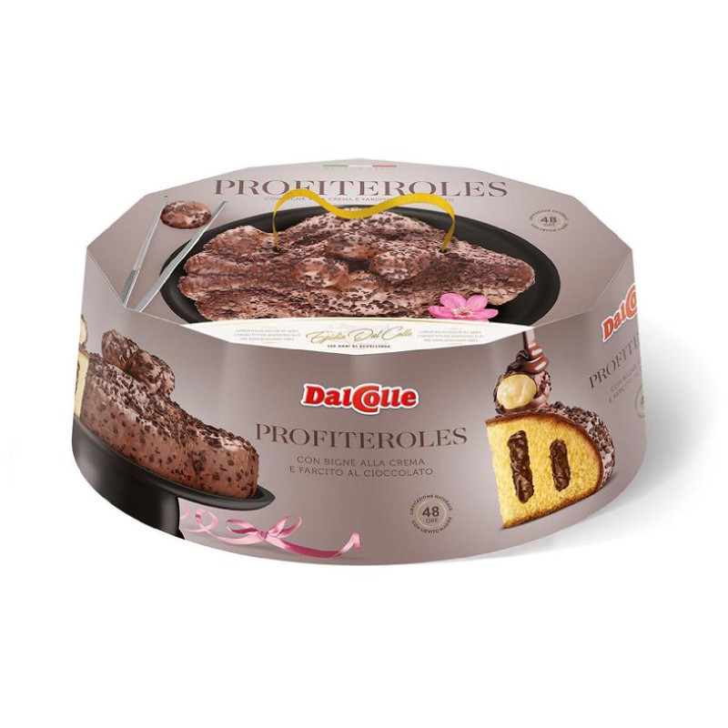 Profiteroles Ricoperto al Cioccolato Con Bigne' Colomba - Dal Colle - 750 gr