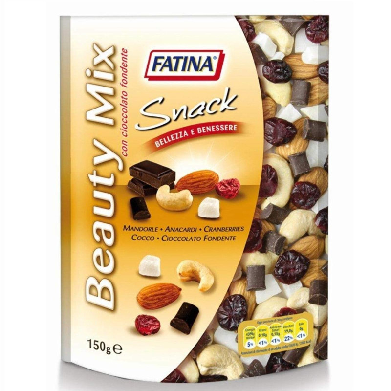 Snack Beauty Mix - Fatina - Frutta Secca - Mandorle, Anacardi Cocco - 150 gr