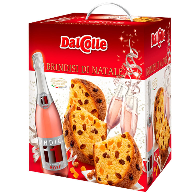 Le Strenne Dal Colle - Brindisi di Natale - Panettone Natale + Spumante Rosè