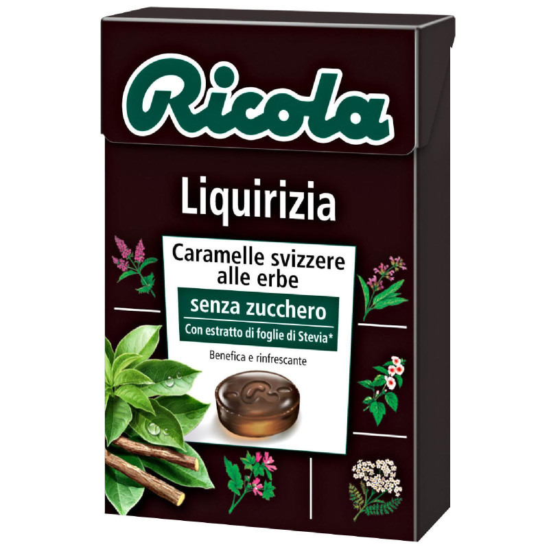 Caramelle Svizzere alle Erbe - Ricola - Liquirizia - 10 Astucci da 50 g