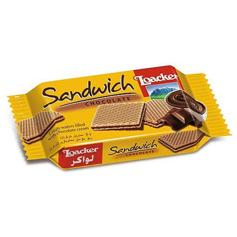 Biscotti Wafer Loacker - Sandwich Chocolate - Cioccolato - 75 gr