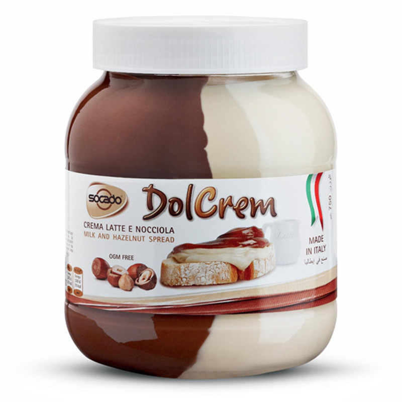 Crema Spalmabile - Socado - Dolcream - Crema al Latte e Nocciola - 750 gr