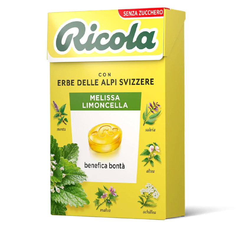 Caramelle Svizzere alle Erbe - Ricola - Melissa Limoncella - 10 Astucci da 50 g