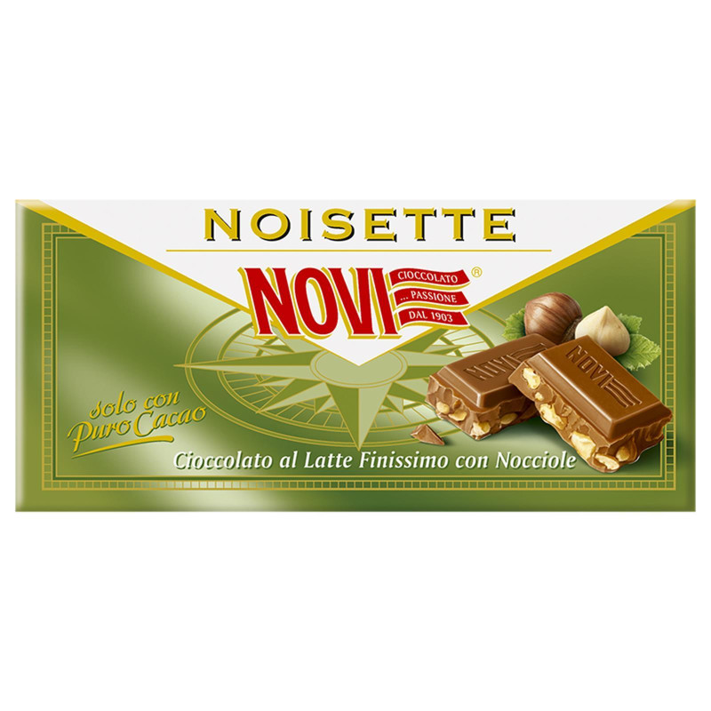 Tavoletta Cioccolato al Latte - Novi - Noisette - Con Nocciole - 100 gr