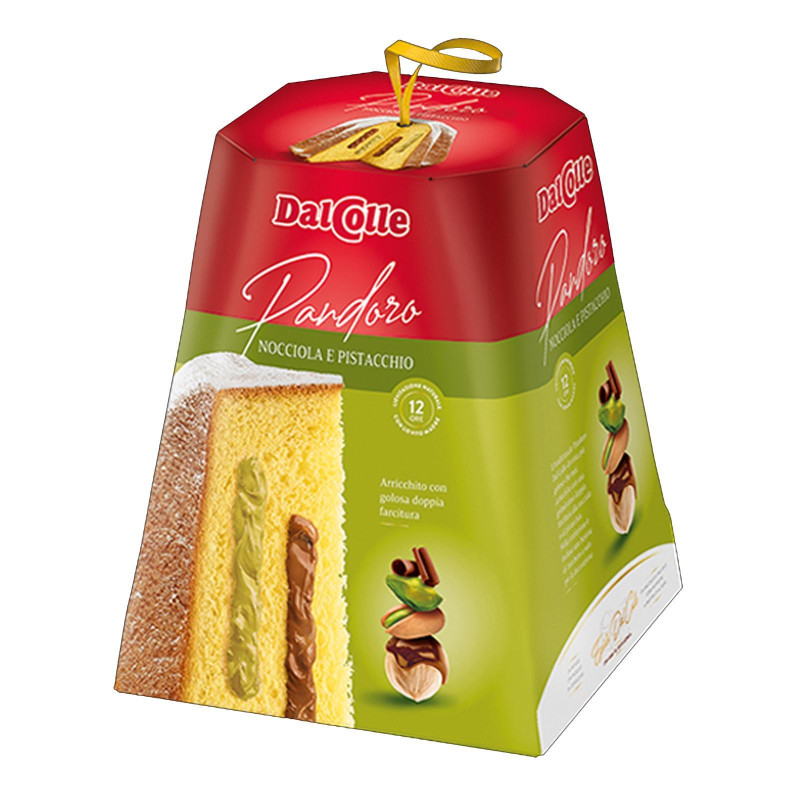 Pandoro Dal Colle -  Pistacchio e Nocciola - 750 gr