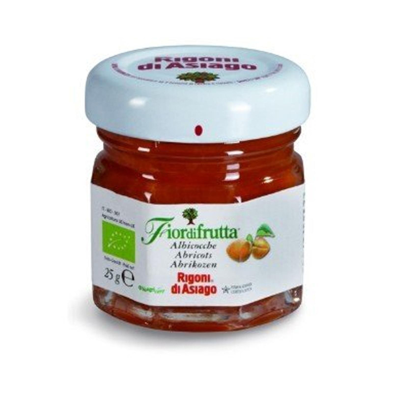 Mini Confettura Rigoni Di Asiago Bio Fiordifrutta - 25 gr - Albicocche - 24 Pezzi