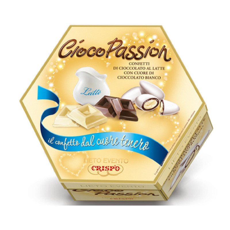 Confetti Crispo - Cioco Passion Bianco - 500 g  Incartati Singolarmente