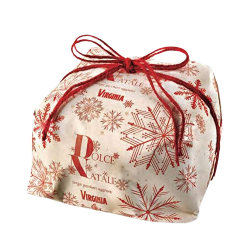 Panettone - Amaretti Virginia - Senza Zuccheri Aggiunti - Dolce Natale - Confezione 700 g 