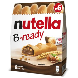 Wafer Nutella B-Ready - Cialda di Pane - 6 Confezioni da 6 pezzi 