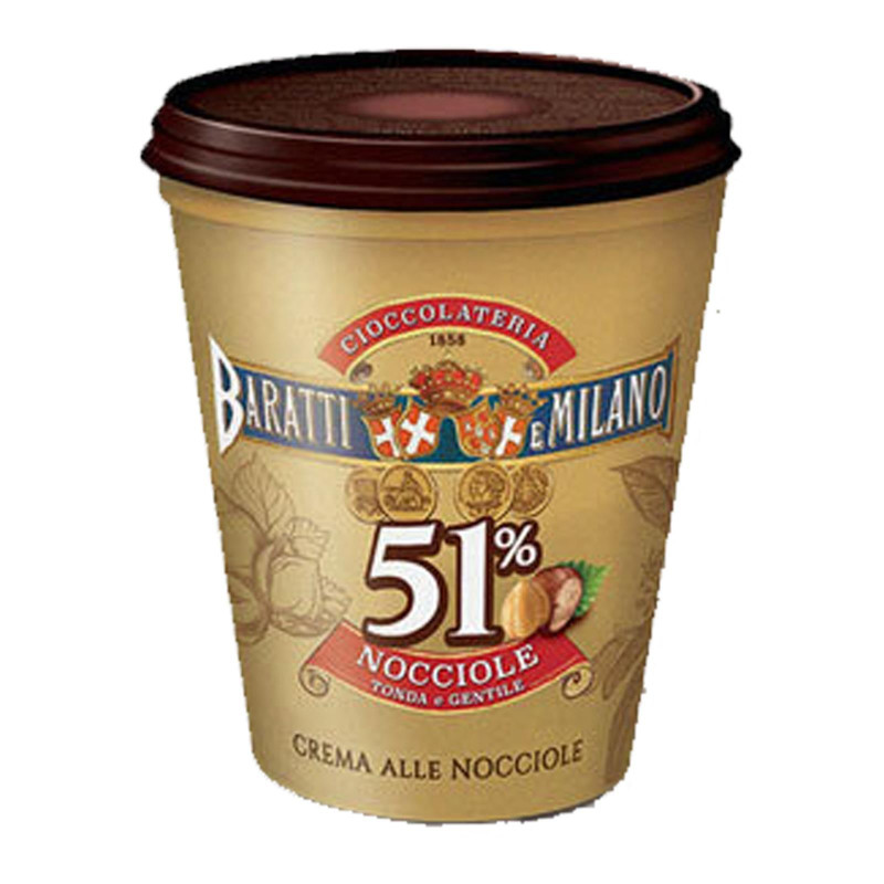 Crema Spalmabile - Baratti & Milano - Crema alle Nocciole - 200 gr - 51% Nocciole 