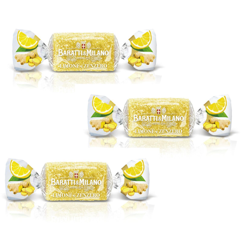 Caramelle Morbide Baratti & Milano - Giada - Gelatine Limone e Zenzero - 500 gr