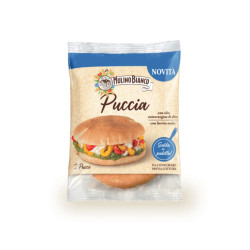 Pane Mulino Bianco - Puccia -  Busta da 200 g - 2 Pezzi