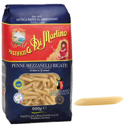 Pasta Di Martino - Pasta Corta - Penne Mezzanelli Rigate N° 144 -...