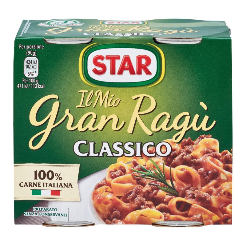 Sughi Star - Il Mio Gran Ragù - Classico - 2 Barattoli da 180 gr