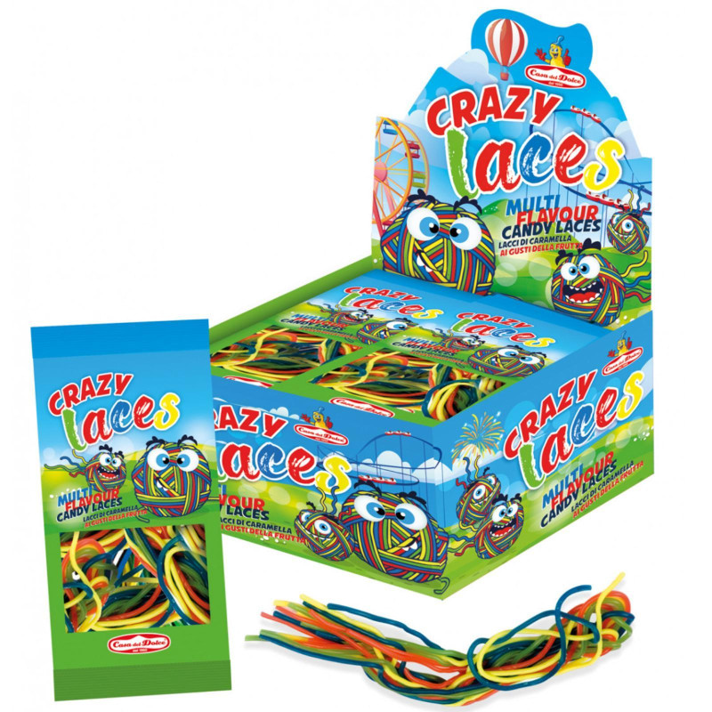 Caramelle Gommose - Crazy Laces - Lacci - Casa Del Dolce - 24 pezzi da 40 g