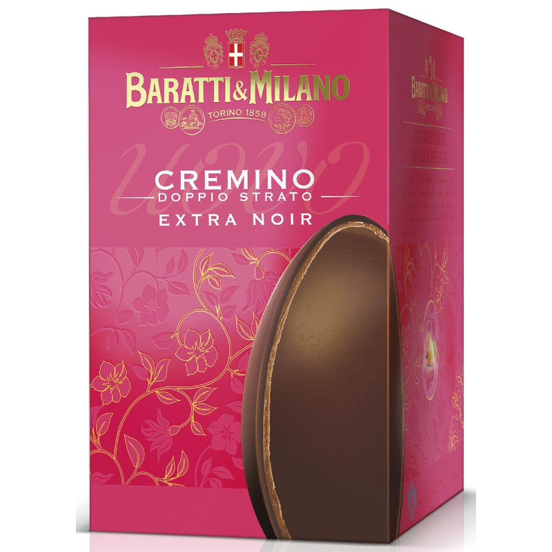 Uovo Pasqua Baratti & Milano - Uovo Cremino Extra Noir Doppio Strato - 250 gr