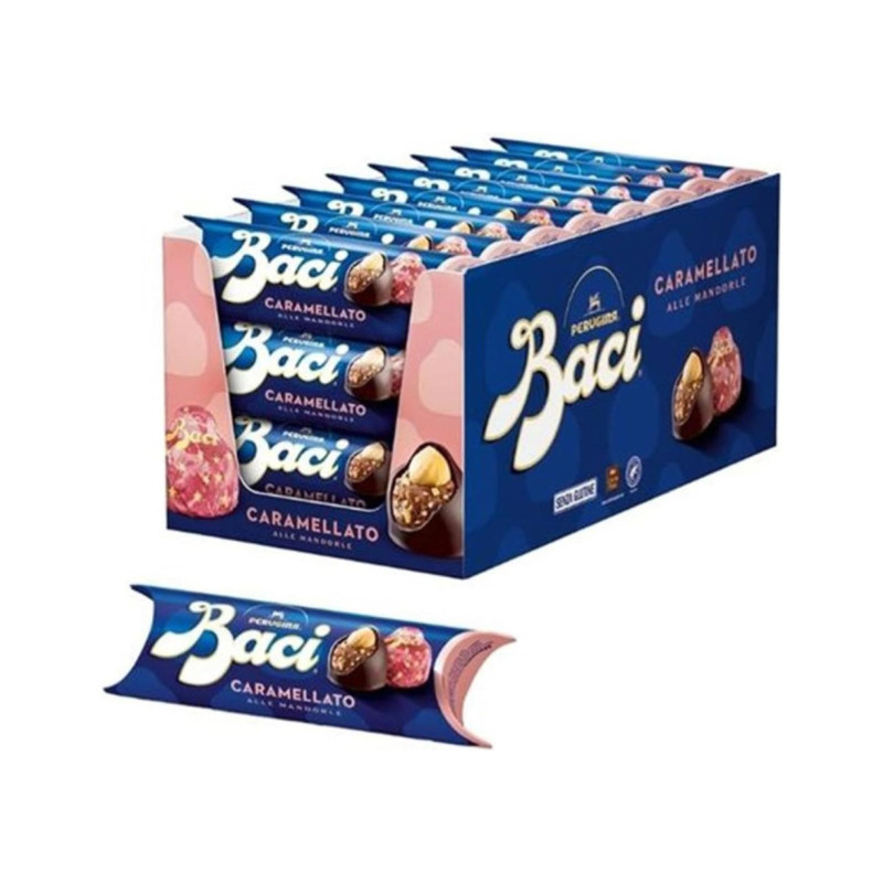 Espositore Baci Perugina - Caramellato alle Mandorle - 21 Tubini da 37,5 g