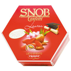 Confetti Crispo - Snob Lieto Evento - Laurea - Rosso - 500 gr