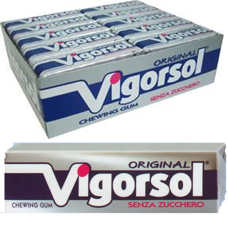 Gomme Da Masticare- Vigorsol - Original - Senza Zucchero - 10 Pacchetti